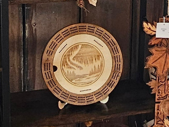 Round Cribbage Board