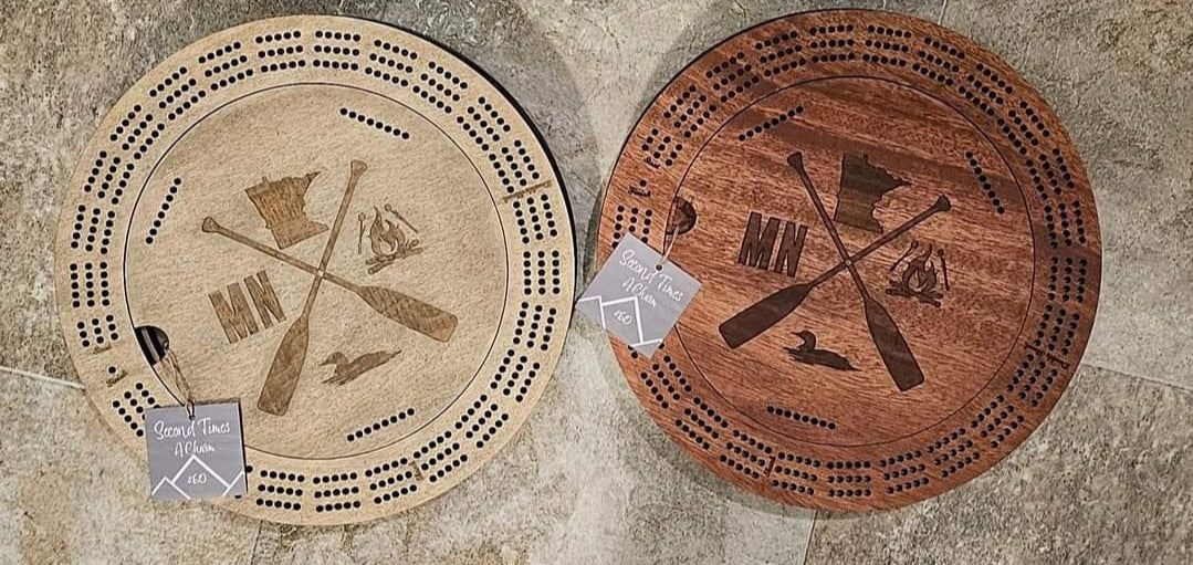 Round Cribbage Board