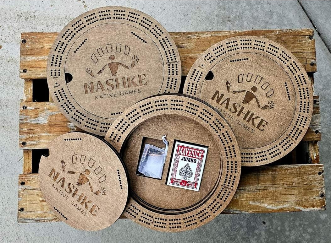Round Cribbage Board