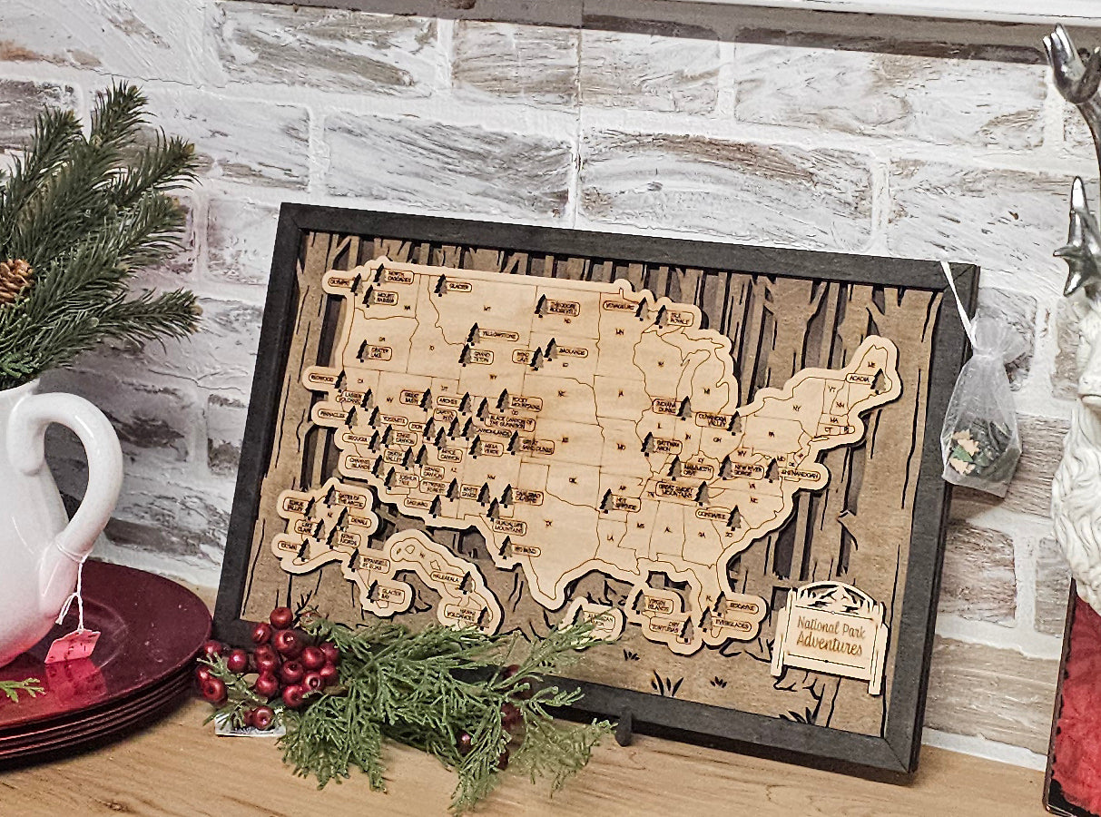 Personalized USA National Park Maps