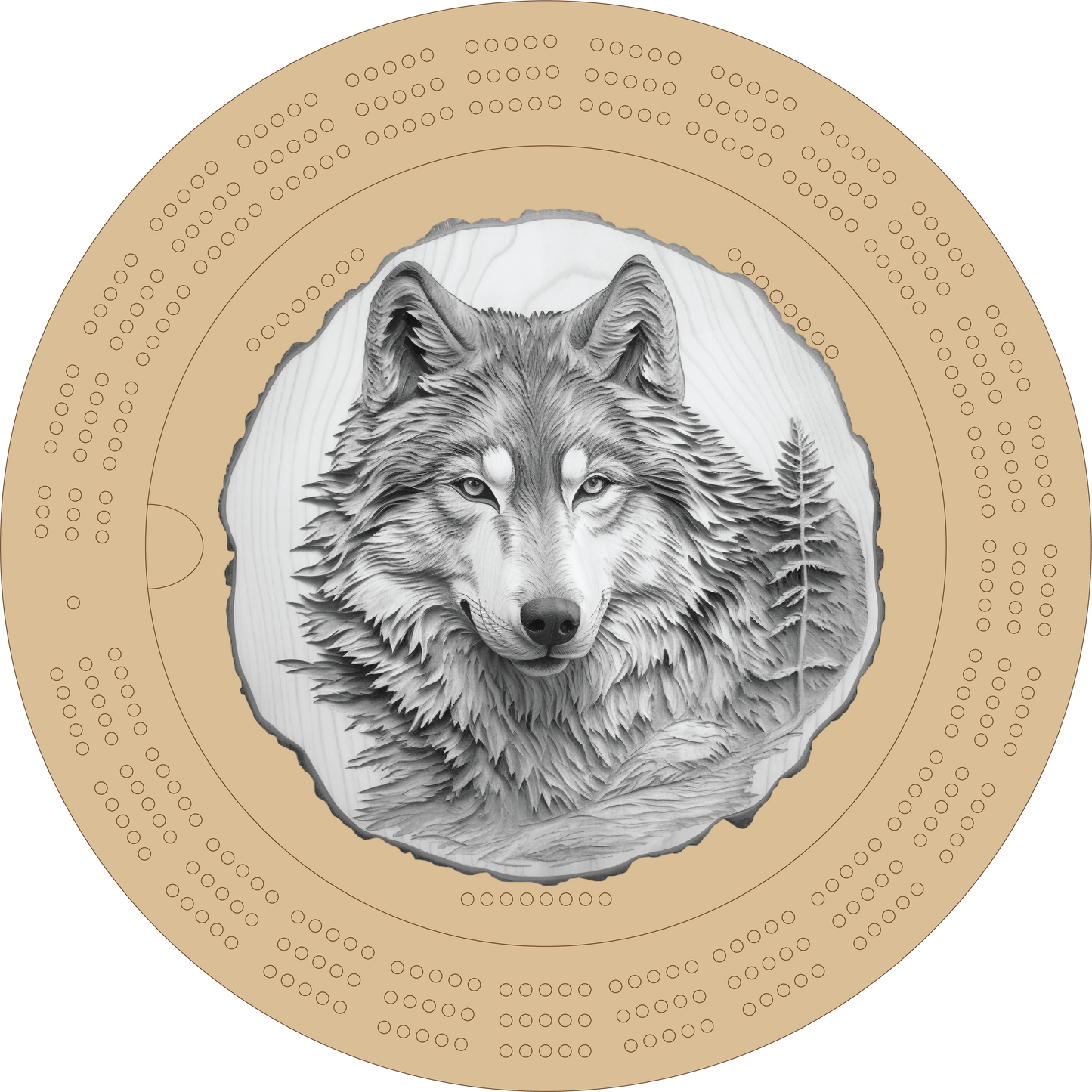 Round Cribbage Board